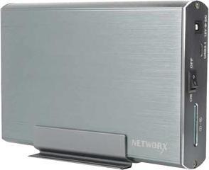 Networx 3,5" HDD-behuizing voor harde schijf grijs (3.5")
