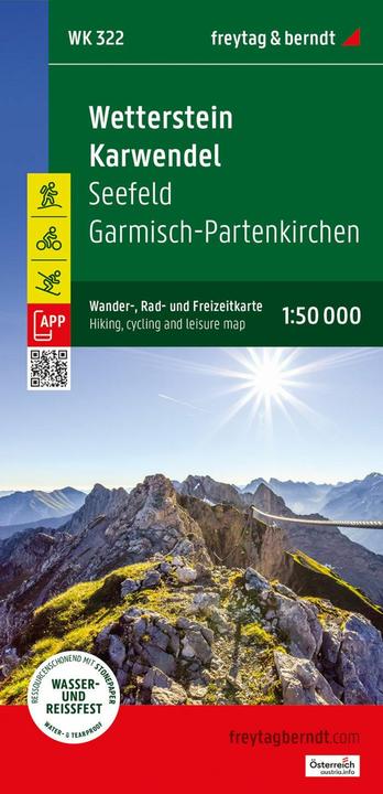 Immagine prodotto Wetterstein - Karwendel, carta escursionistica, ciclabile e del tempo libero 1:50.000, freytag &