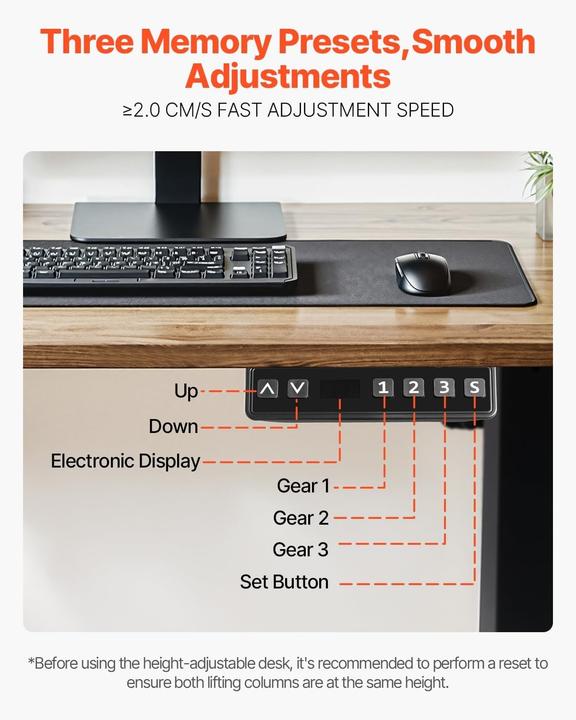 Actual product image Vevor Standing Desk Frame