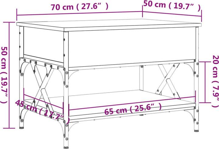 Immagine prodotto vidaXL Couchtisch (70 x 50 x 50 cm)