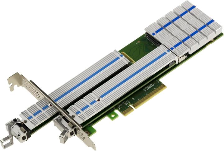 Produktbild Kalea-informatique PCIe 3.0 x8 Controllerkarte für 2 M.2 NVMe SSDs mit Hardware-RAID 0,1, JBOD und Hot-Swap