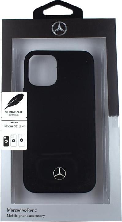 Actual product image Mercedes-Benz Silicone Line - Apple iPhone 12 mini 5.4 - Black - Hard Cover - Original (Apple iPhone 12 mini)