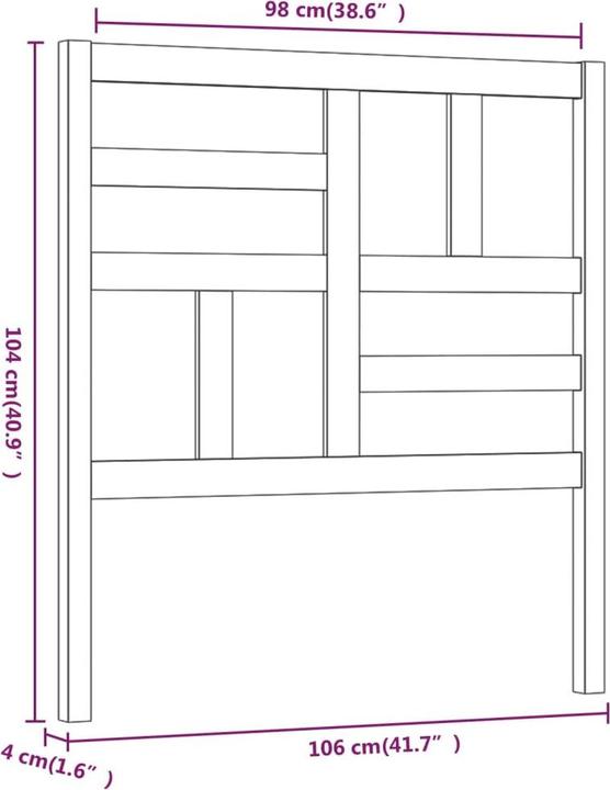 Image du produit vidaXL Kopfteil (8.50 x 104 x 104 cm)