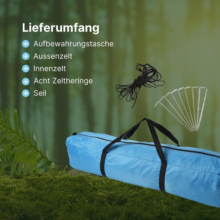 Actual product image Hermex Quick-up tent for 3-4 people Camping tent Automatic tent Festival tent (Inflatable tent, 3.40 kg, 4 persons)