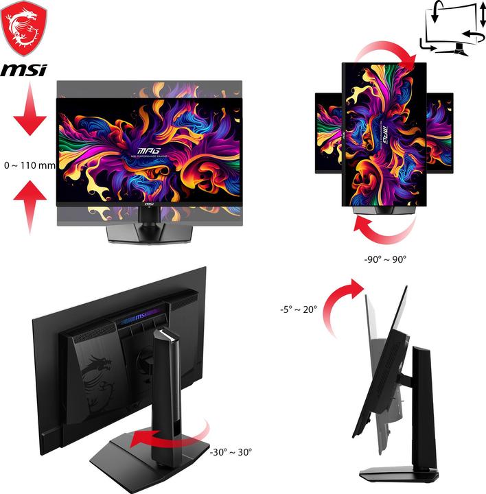 Produktbild MSI MPG 271QRXDE QD-OLED (2560 x 1440 Pixel, 26.50")