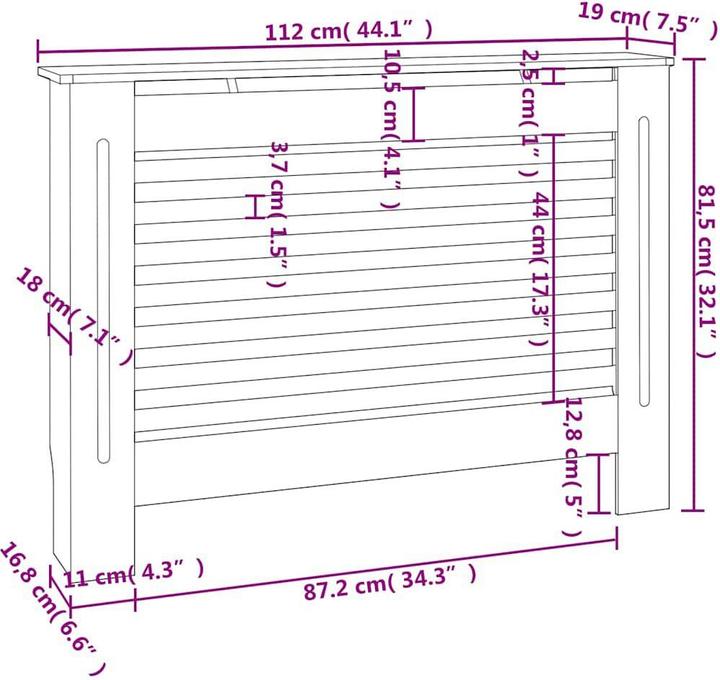 Actual product image vidaXL Heizkörperverkleidung