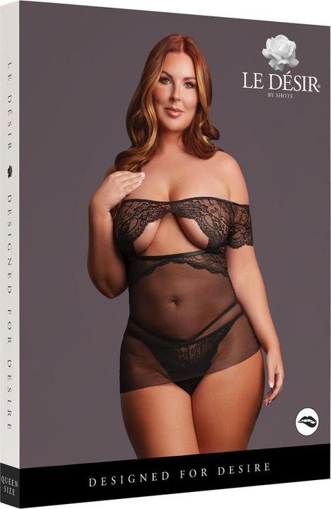 Actual product image Le Désir Olympia - Babydoll - Queen Size - Black (3XL, 4XL, 5XL, XXL)