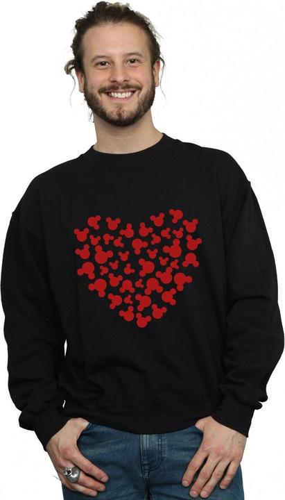 Actual product image Disney Mens Mickey Mouse Heart Silhouette Sweatshirt (L)