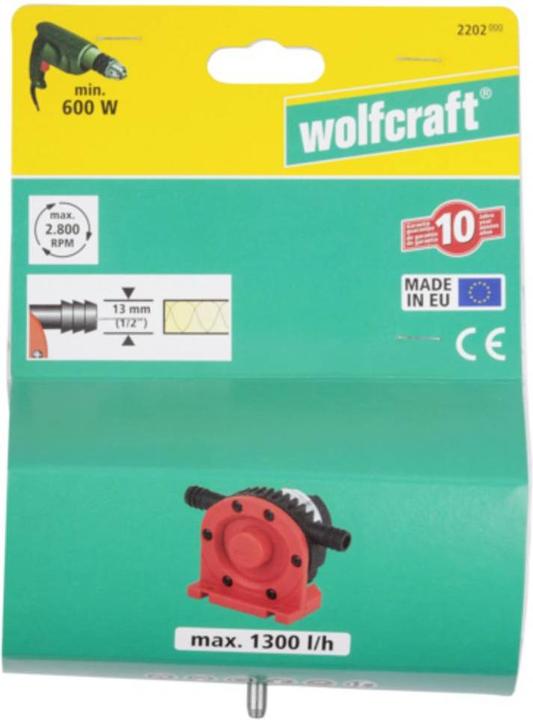 Produktbild wolfcraft 1 Pumpe Kunststoffgehäuse 1300 l/h S=6mm (Gartenpumpe)