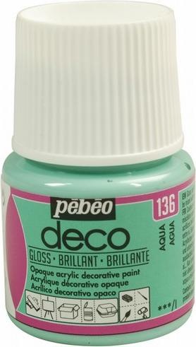 Pebeo Deco Glossy acrylic paint (Aqua blue, 45 ml)