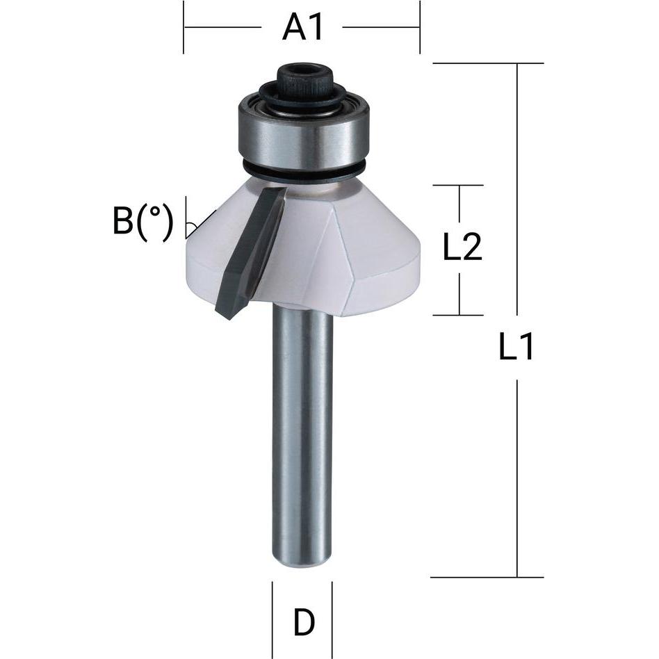 Makita, Fräser, Fräser Winkelkanten 6mm