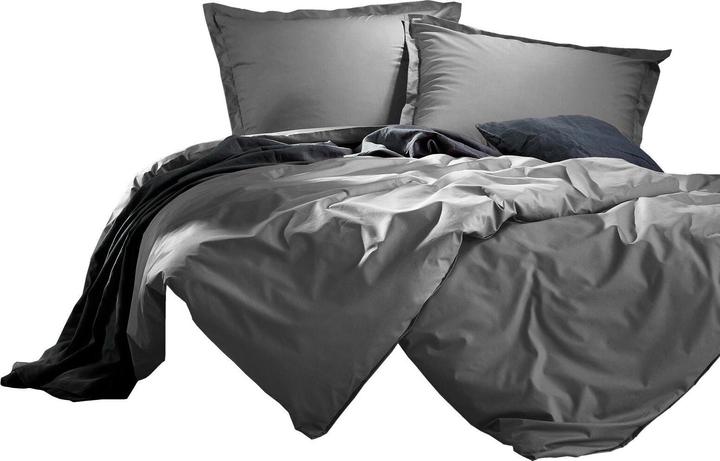 Image du produit Lorena Literie en satin mako uni Classic à bords francs (Set de linge de lit, 155x220 cm + 80x80 cm)