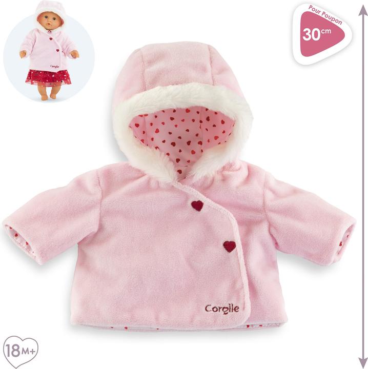 Actual product image Corolle MPP coat, heart leaf