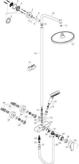 Image du produit hansgrohe Showerpipe CROMETTA S 240 1JET