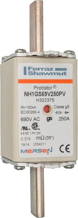 Actual product image Mersen NH1GS69V250PV (250 A)