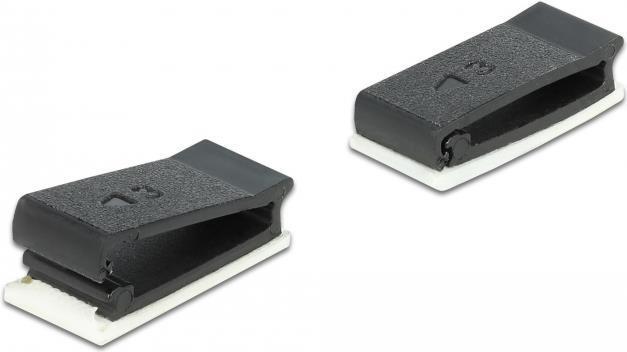Produktbild Delock Kabelhalter Schwarz (Packung mit 10)