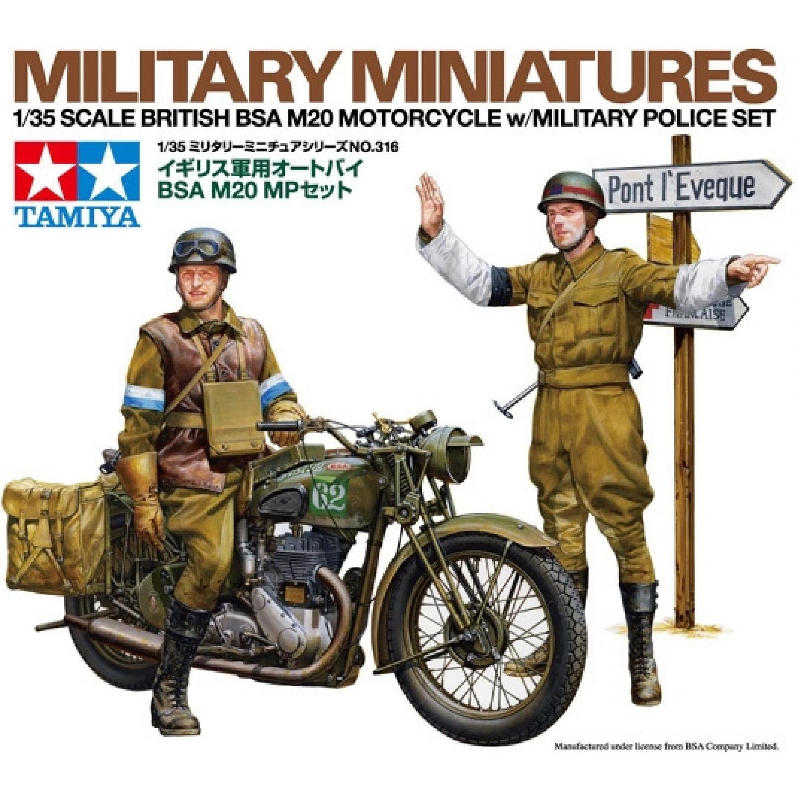 Tamiya British BSA M20 Motorcycle w/Military Police Set