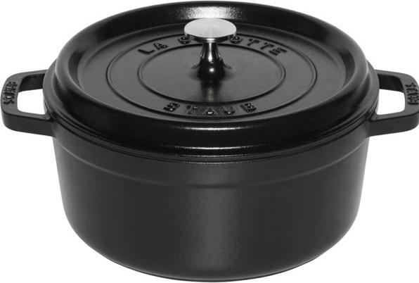 Produktbild Staub Cocotte mit Dämpfeinsatz, 24 cm | Schwarz | rund | Gusseisen (40508-814-0) (24 cm, Gusseisen)