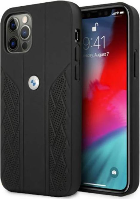 Produktbild BMW Etui BMHCP12MRSPPK iPhone 12/12 Pro 6,1" czarny/black hardcase Leather Curve Perforate (Apple iPhone 12)