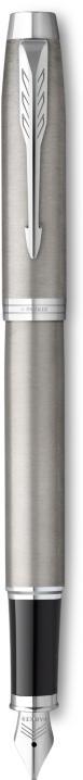 Actual product image Parker Fountain pen IM Brushed Metal C.C. M (Stainless steel, Black, 1 x)
