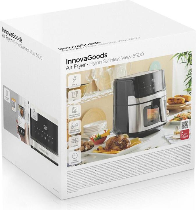 Produktbild InnovaGoods Heissluftfritteuse Fryinn View 6500 1700 W 6,5 L Edel