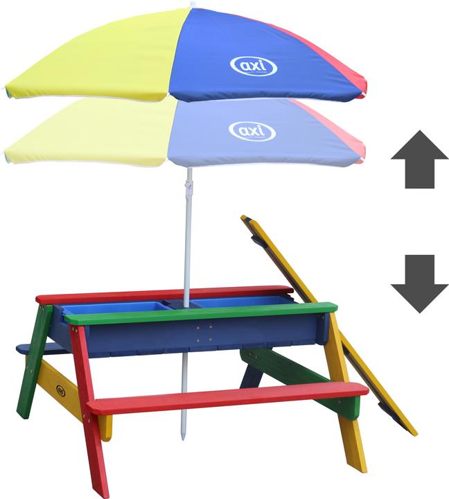 Actual product image Axi Nick Sand & Water Picnic Table Rainbow - Parasol Rainbow