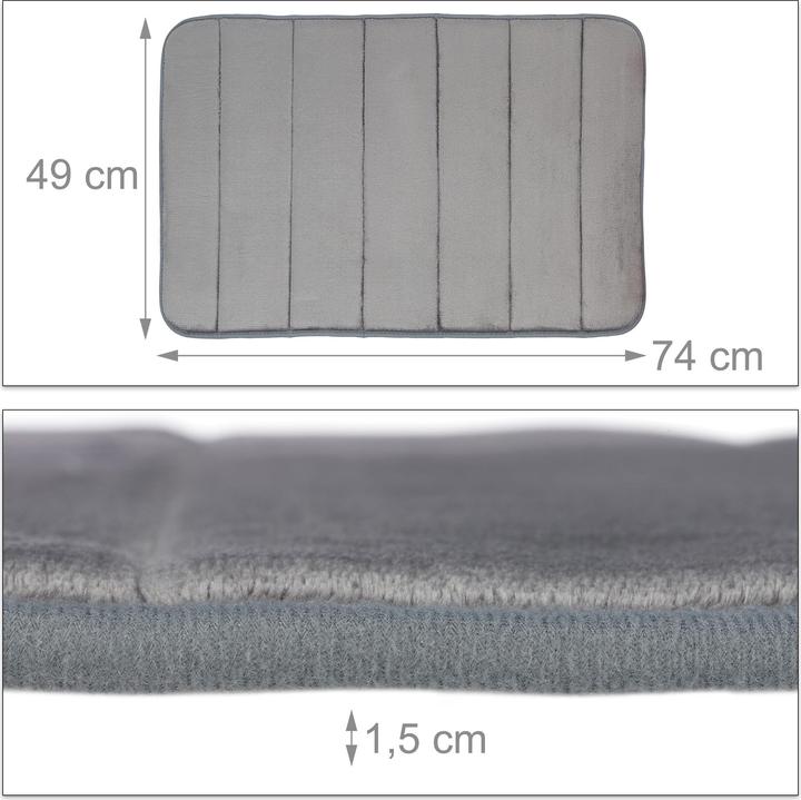 Produktbild Relaxdays Badematte Memoryschaum (74 x 49 cm)