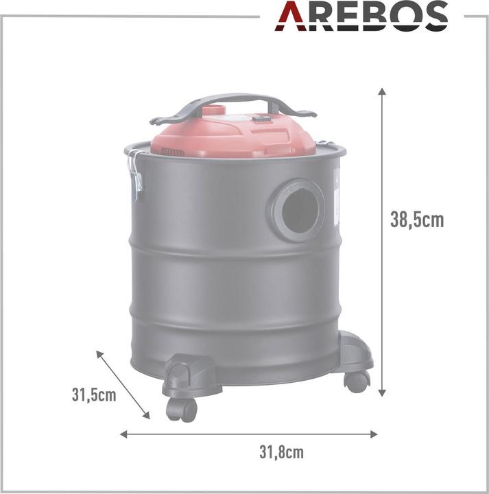 Produktbild Arebos Aschesauger 1200 W - 20 L (Aschesauger)
