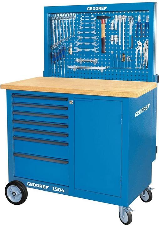 Gedore Rollwerkbank mit Rückwand + Hakensortiment (0.11 cm, 55 cm)