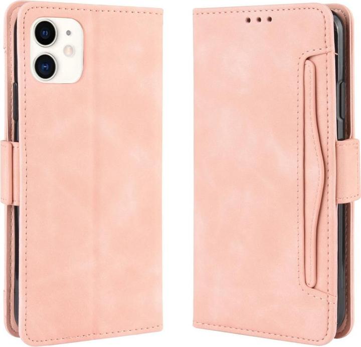 Cover-Discount iPhone 12 / 12 Pro - case with many card slots pink (Apple iPhone 12, Apple iPhone 12 Pro)