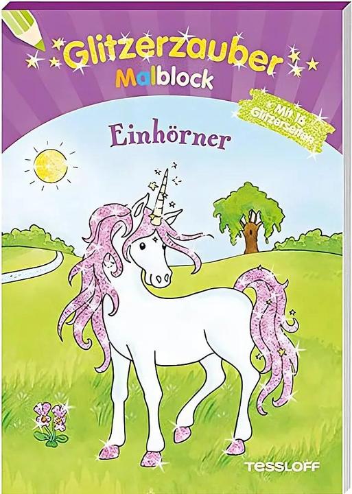 Image du produit Tessloff Peinture magique à paillettes Bloc de licornes