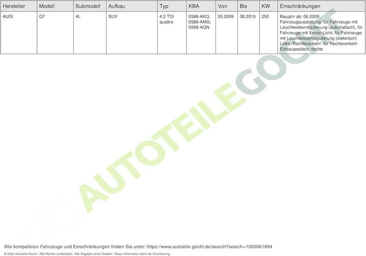 Produktbild Valeo Scheinwerfer