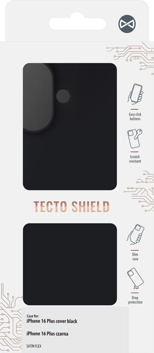 Actual product image Tecto Shield Satin Flex iPhone 16 Plus cover black (Apple iPhone 16 Plus)