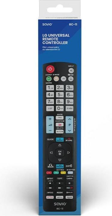 Produktbild Savio RC-11 Fernbedienung IR Wireless TV Drucktasten (Universal Fernbedienung, Infrarot)