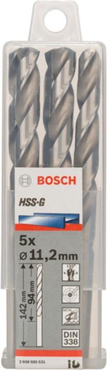 Produktbild Bosch Professional Zubehör PRO Metal HSS-G Spiralbohrer, 11,2 x 94 x 142 mm (11.2 mm)