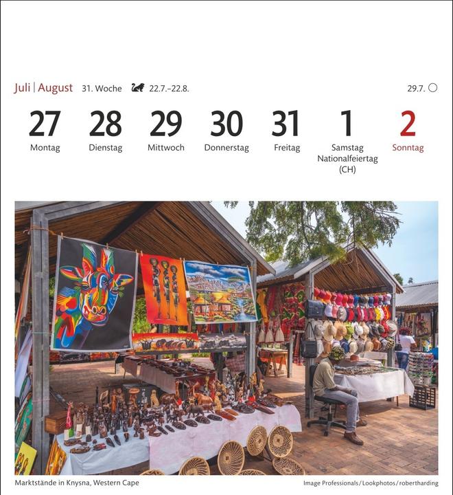 Actual product image Harenberg Südafrika & Namibia Sehnsuchtskalender 2026 - Wochenkalender mit 53 Postkarten (Hardcover, German)
