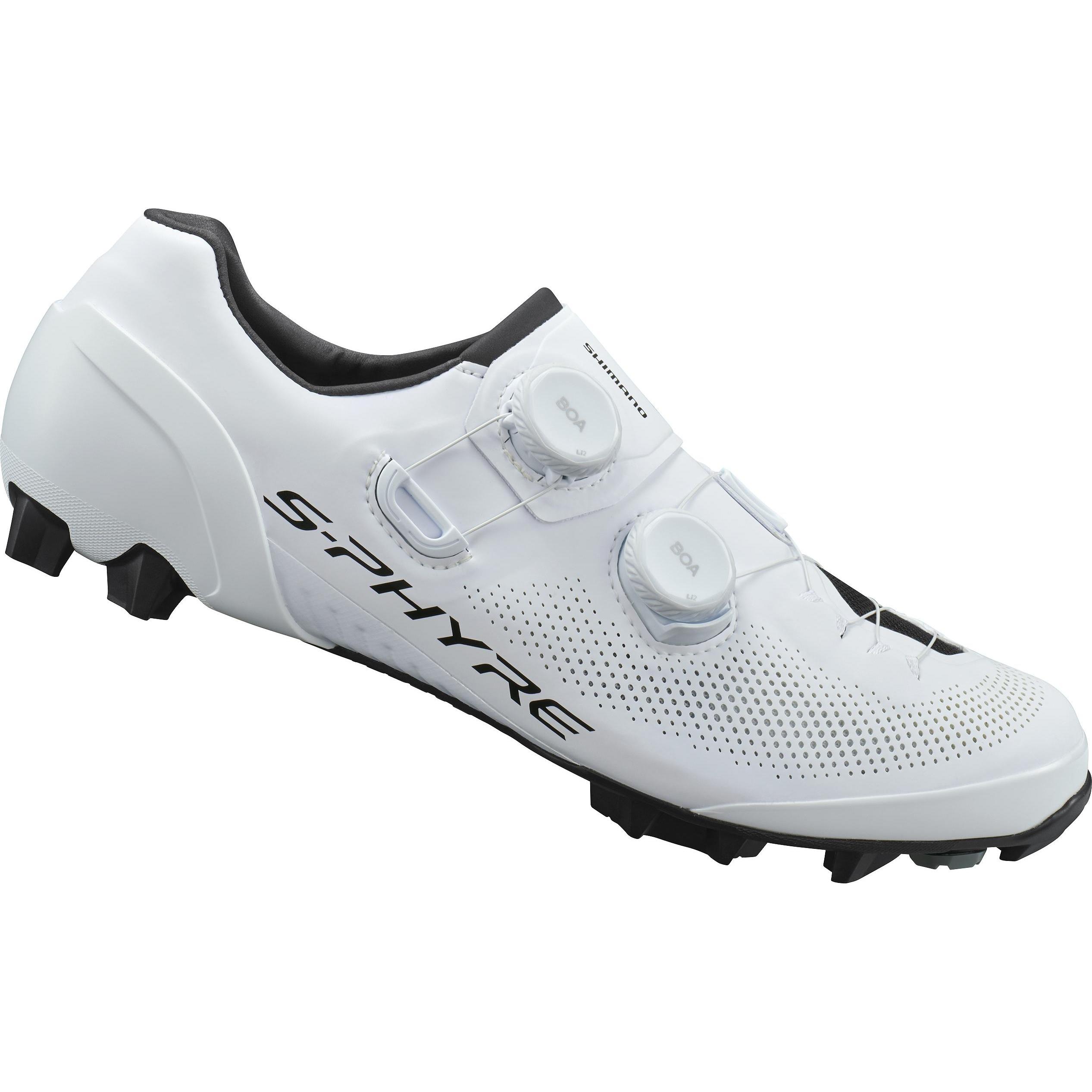 Shimano, Herren, Veloschuhe, Men MTB SH-XC9 S-PHYRE Schuh SPD (45), Weiss