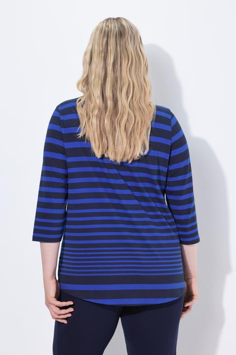 Immagine prodotto Ulla Popken Maglia classica con righe, scollo rotondo e maniche a 3/4 (58)