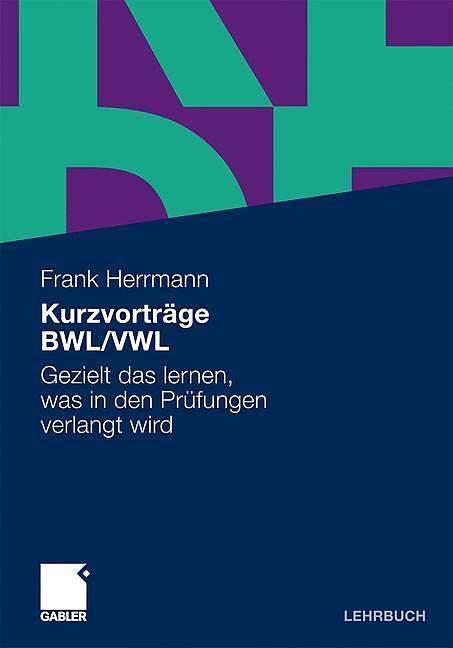 Produktbild Kurzvorträge BWL/VWL (Deutsch, 2010)