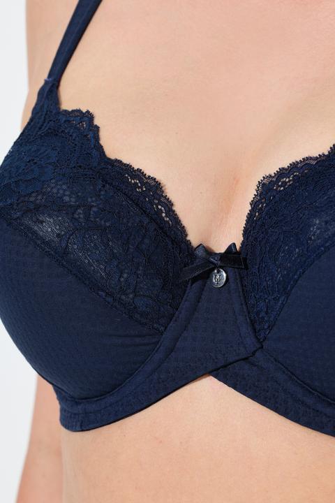 Produktbild Ulla Popken Bügel-BH, Jacquard, Spitze, Softcups, Cup B - G (85 E)
