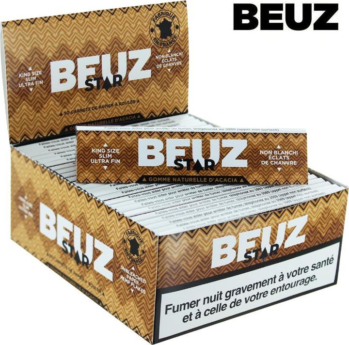 Produktbild Beuz Papers King Size Slim Star Unbleached 1pc