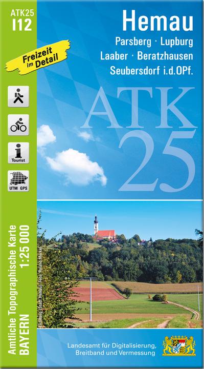 Actual product image ATK25-I12 Hemau (official topographic map)