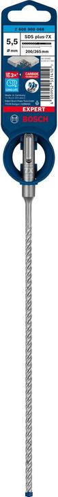 Actual product image Bosch Professional Zubehör Hammer drill EXPERT SDS plus 7X 1 piece 5.50 mm total length 265 Plus pcs. (5.5 mm)