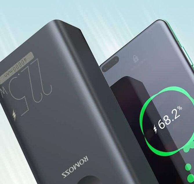 Productafbeelding Romoss Powerbank PEA40PF 40000mAh, 22,5W (zwart) (22.50 W, 148 Wh)