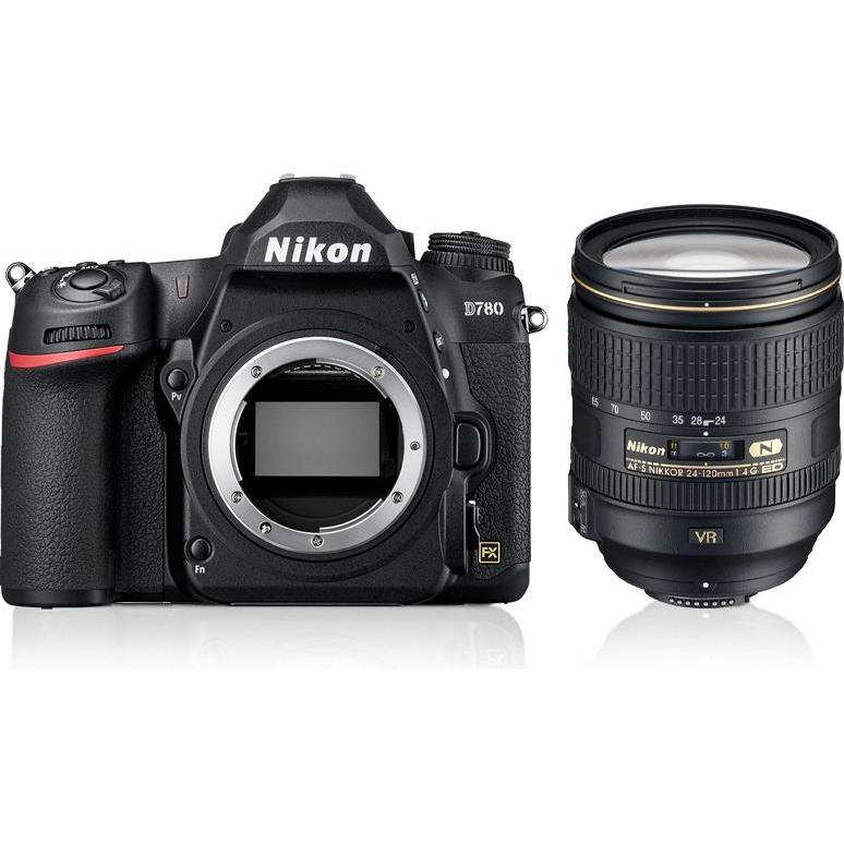 Nikon D780 Kit (24 - 120 mm, 24.50 Mpx, Full frame / FX), Fotocamera, Nero