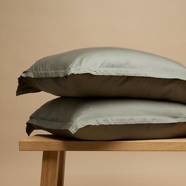 tencel™-twill-Kissenbezug-olijfgroen 60x70x2 -