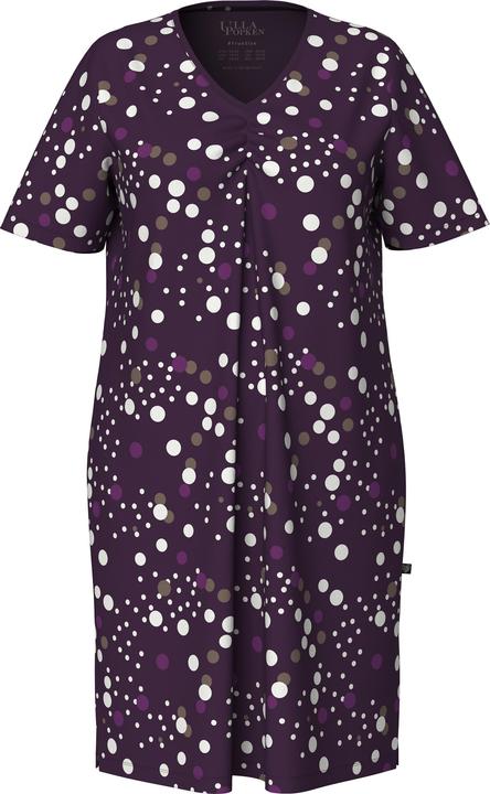 Immagine prodotto Ulla Popken Camicie da notte in confezione doppia con pallini, scollo a girocollo/V e mezze maniche (56)