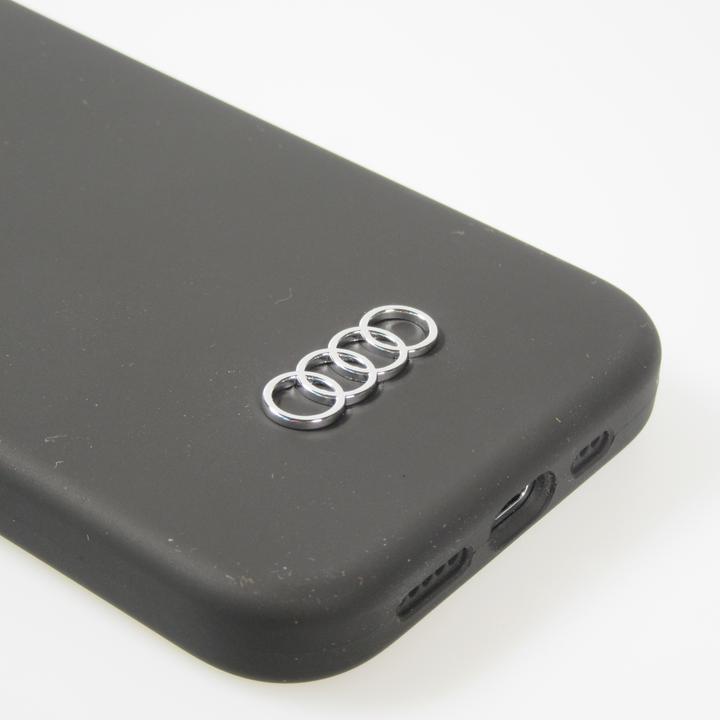 Productafbeelding Audi Siliconen hoesje iPhone 15 Pro 6.1" czarny/zwart hardcase AU-LSRIP15P-Q3/D1-BK (Apple iPhone 15 Pro)