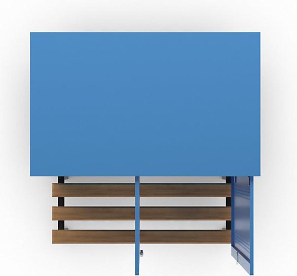 Actual product image Wolf Clothes locker with bench in front (80 cm, 185 cm)
