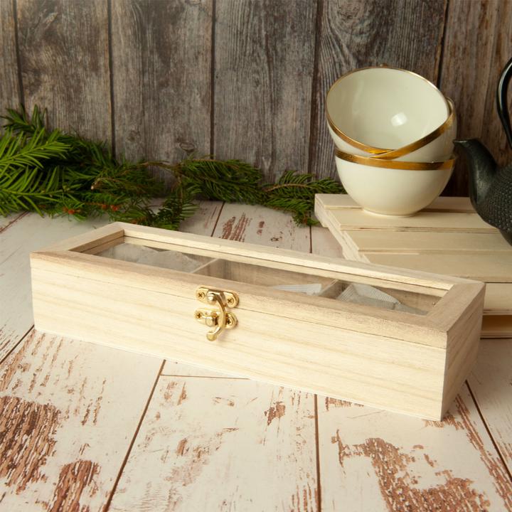 Actual product image Natura Punto Wooden Tea Bag Box
